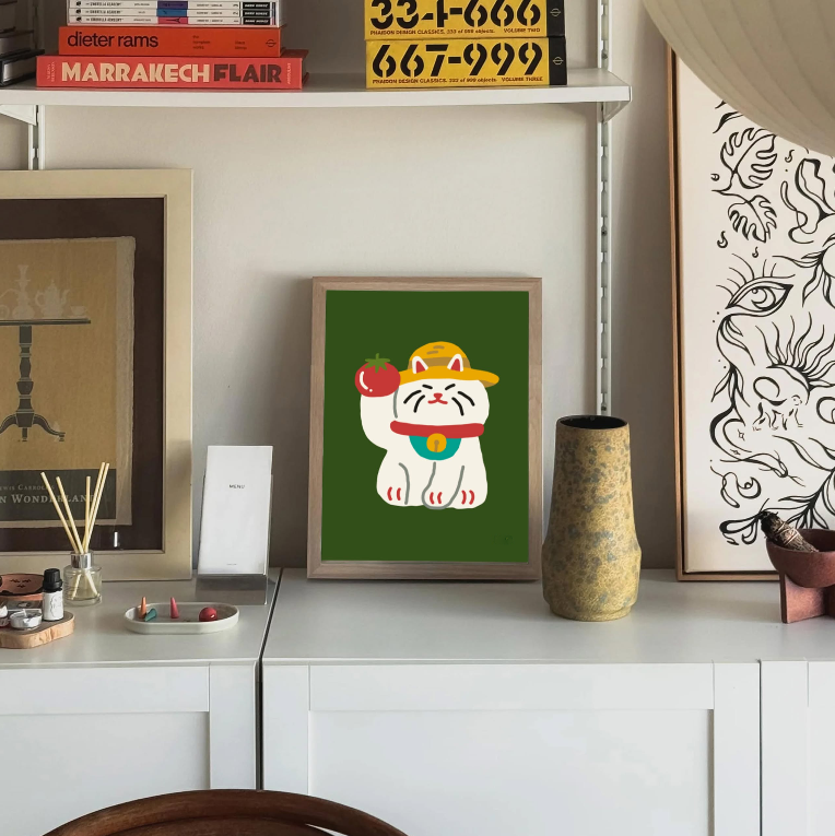 Stacked Store Lucky Summer Cat Poster (30x40)