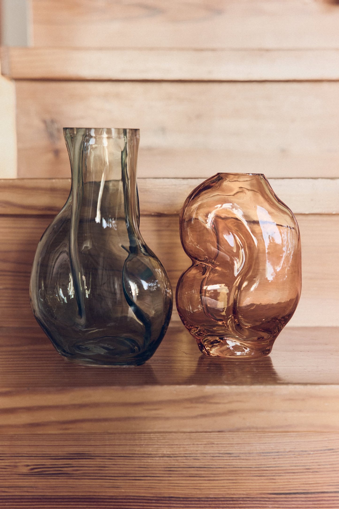 HKLIVING Gleam Glass Vase - Olive