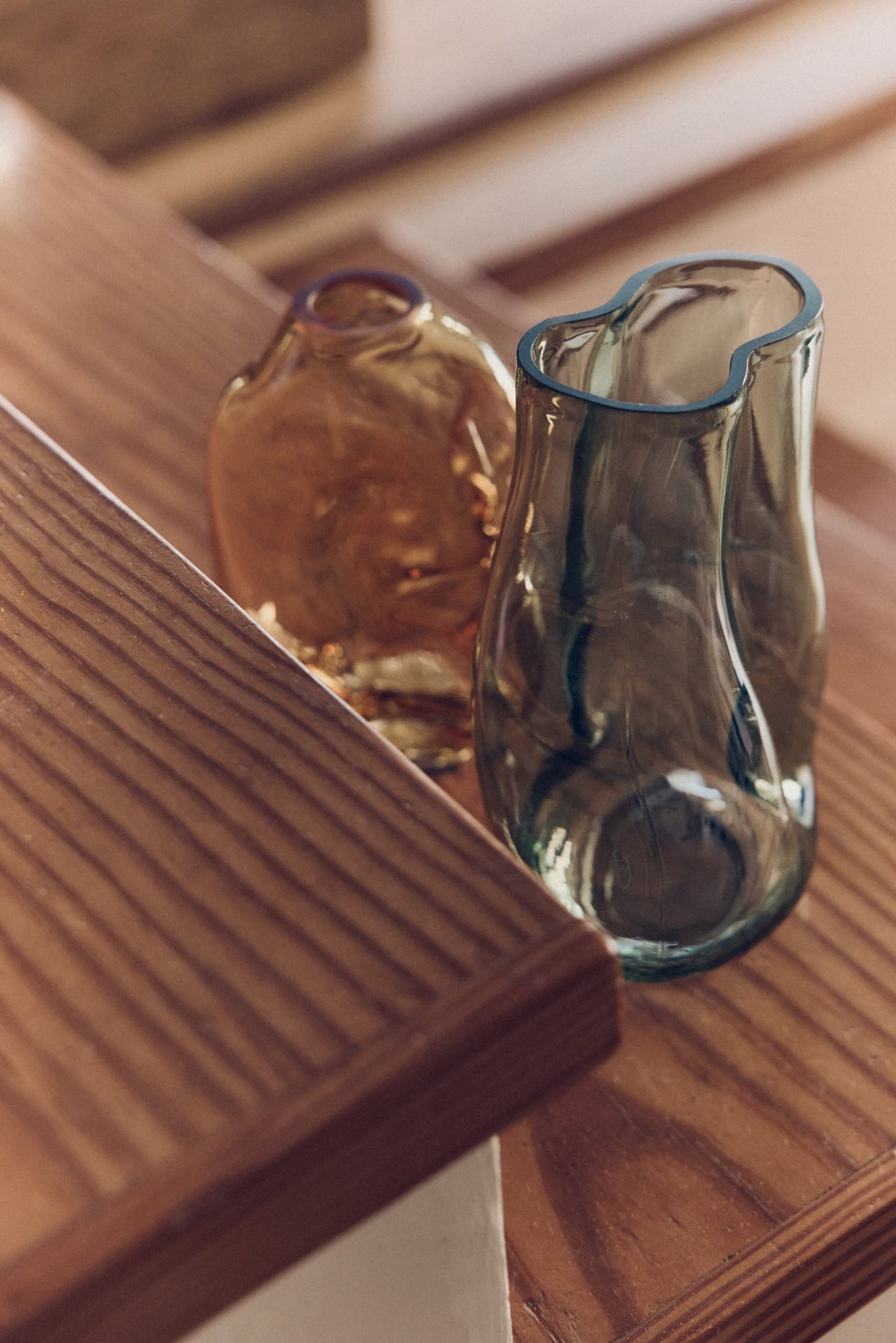 HKLIVING Gleam Glass Vase - Olive