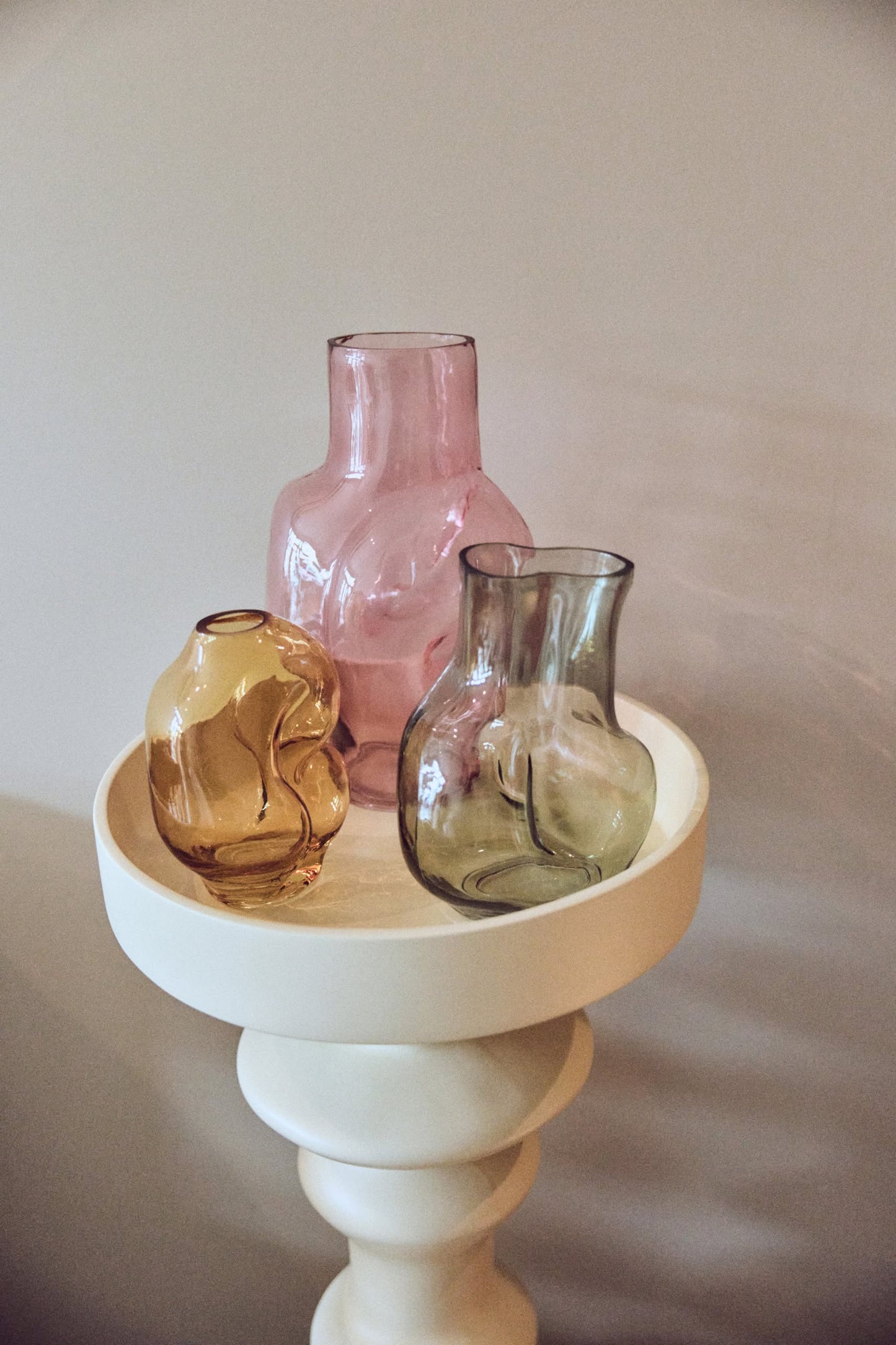 HKLIVING Gleam Glass Vase - Olive