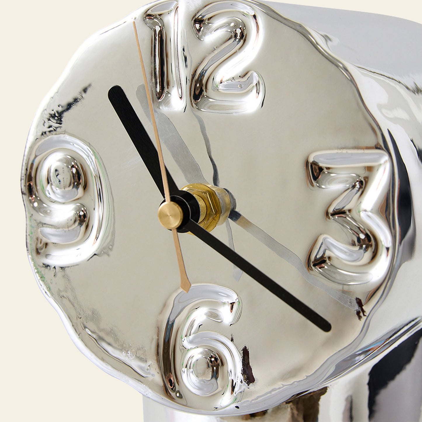 Retro Ceramic Clock - Chrome