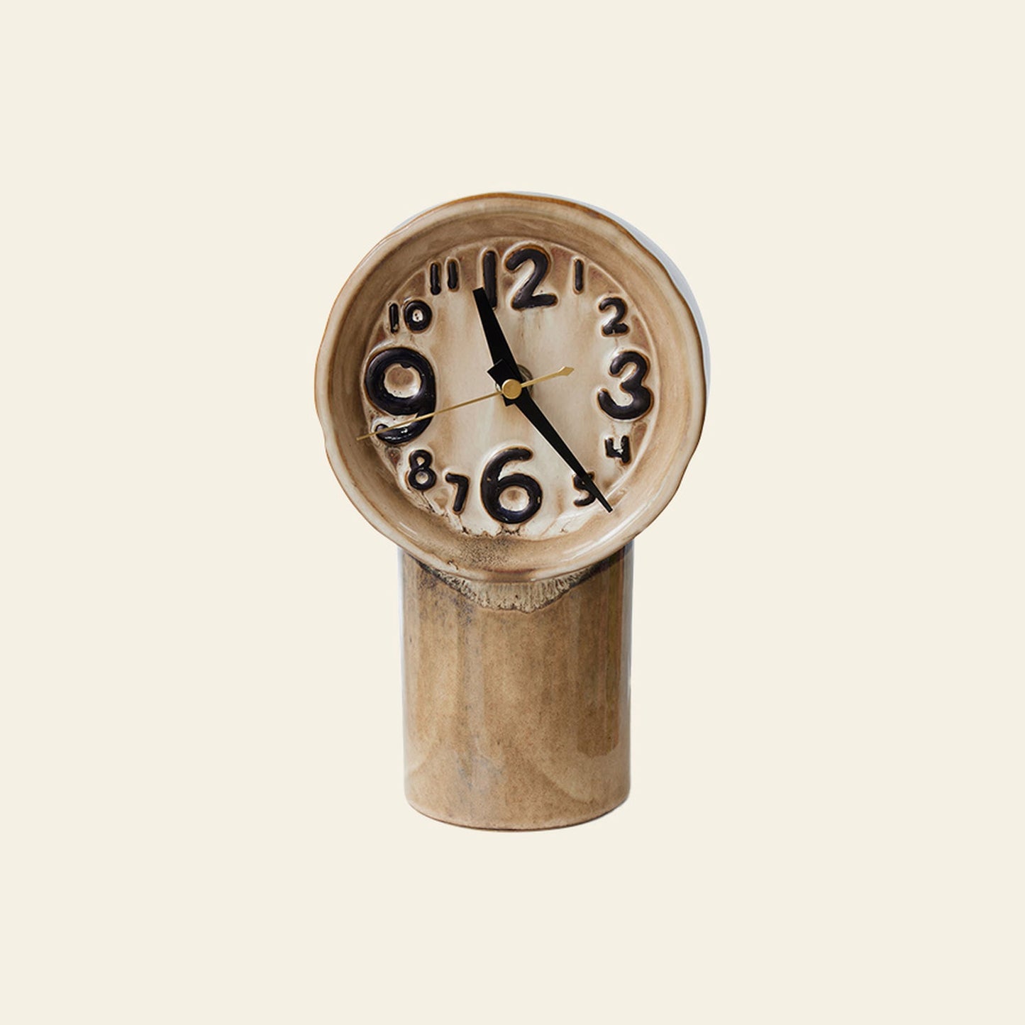 Retro Ceramic Clock - Cream