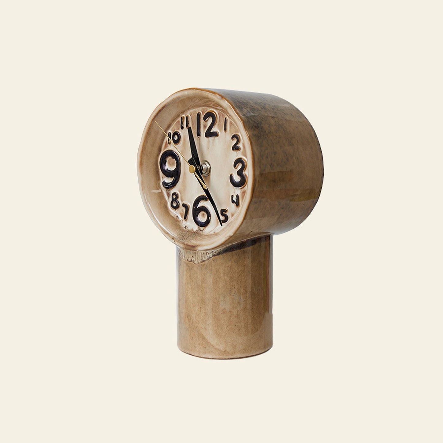 Retro Ceramic Clock - Cream