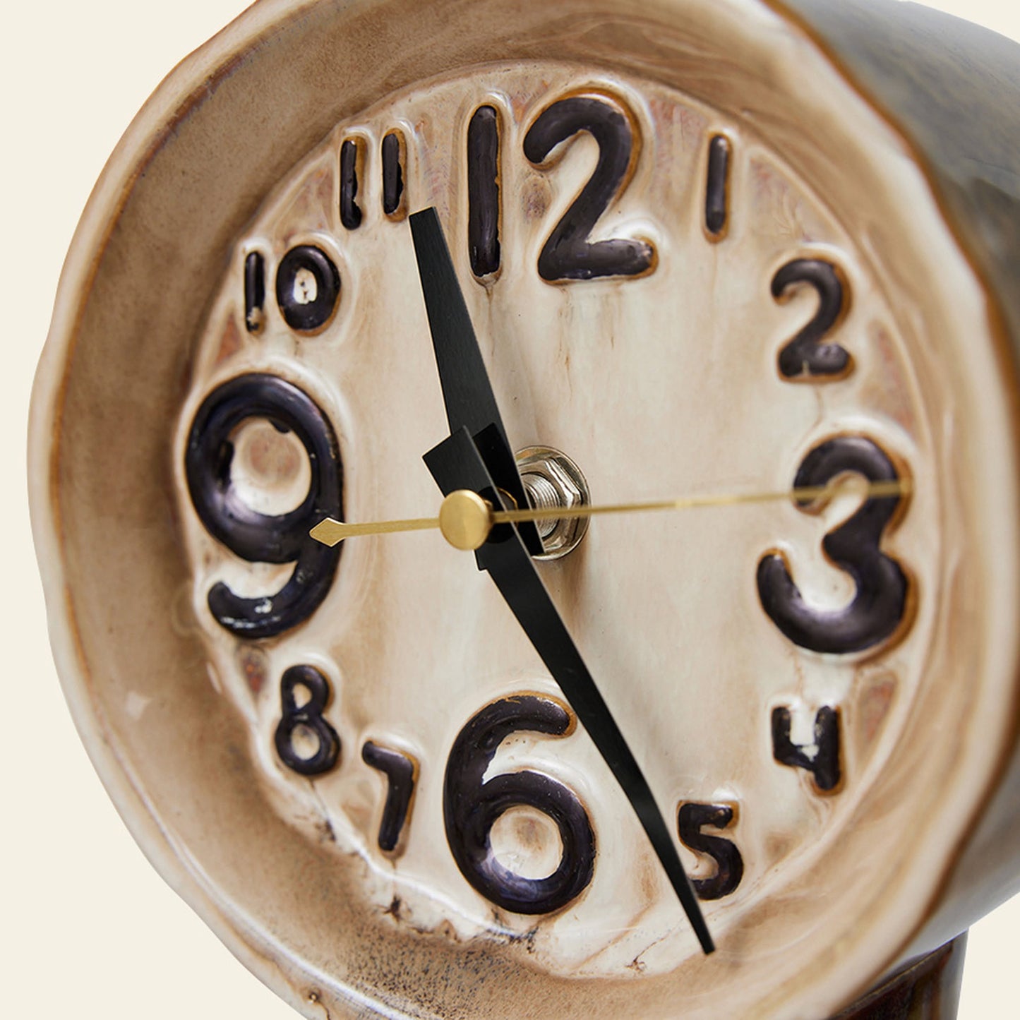 Retro Ceramic Clock - Cream
