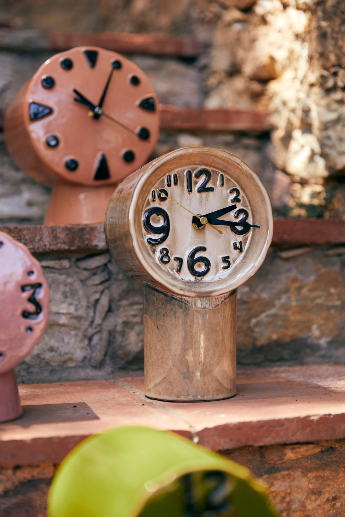 Retro Ceramic Clock - Cream