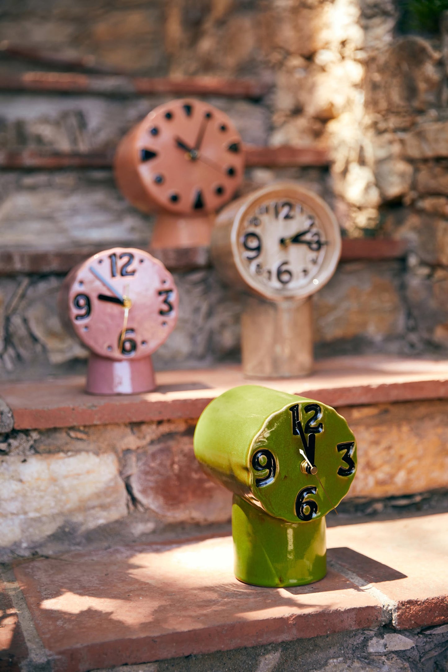 Retro Ceramic Clock - Cream