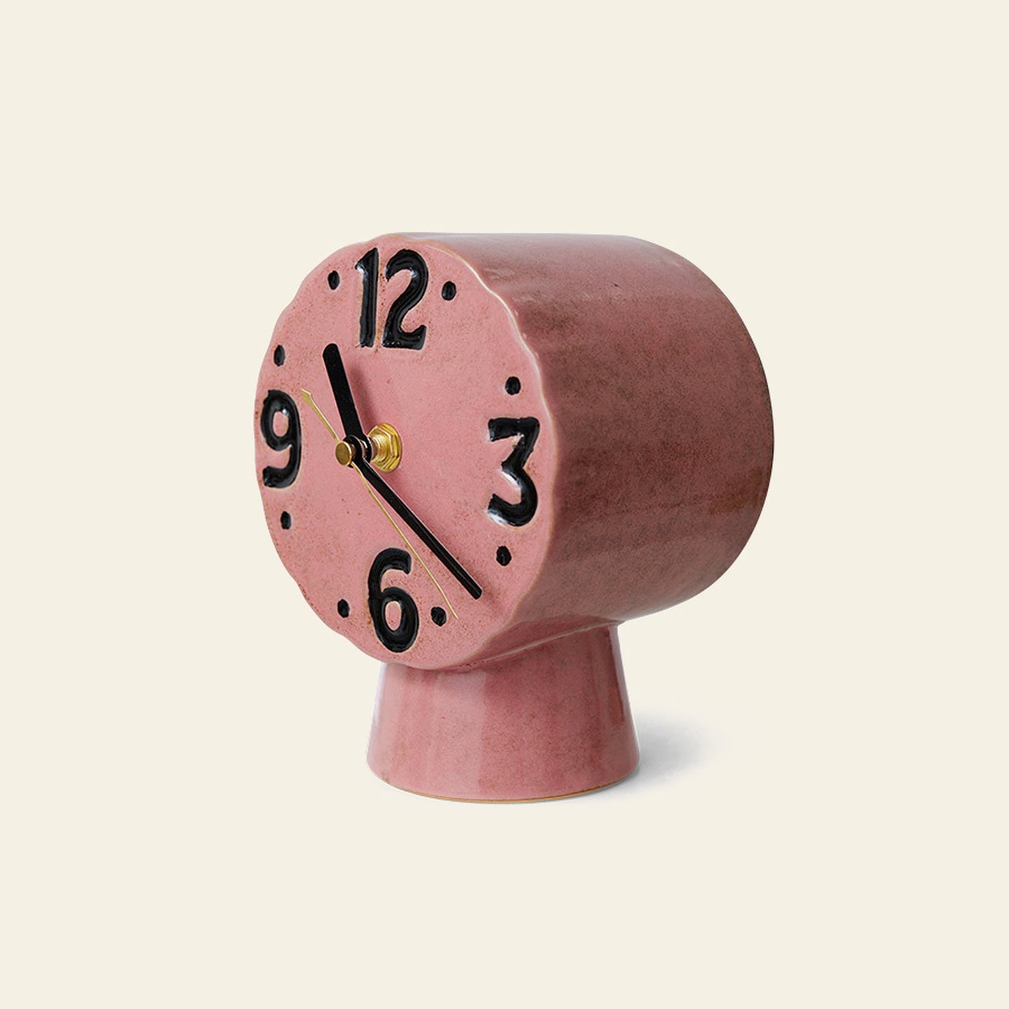 Retro Ceramic Clock - Pink