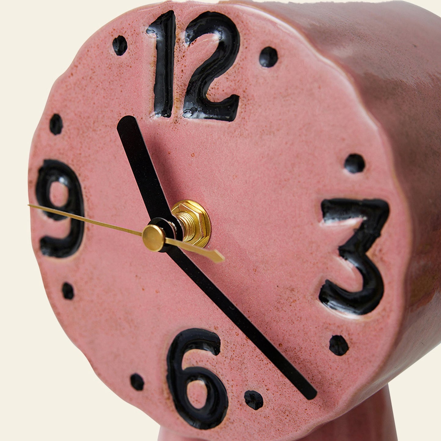Retro Ceramic Clock - Pink
