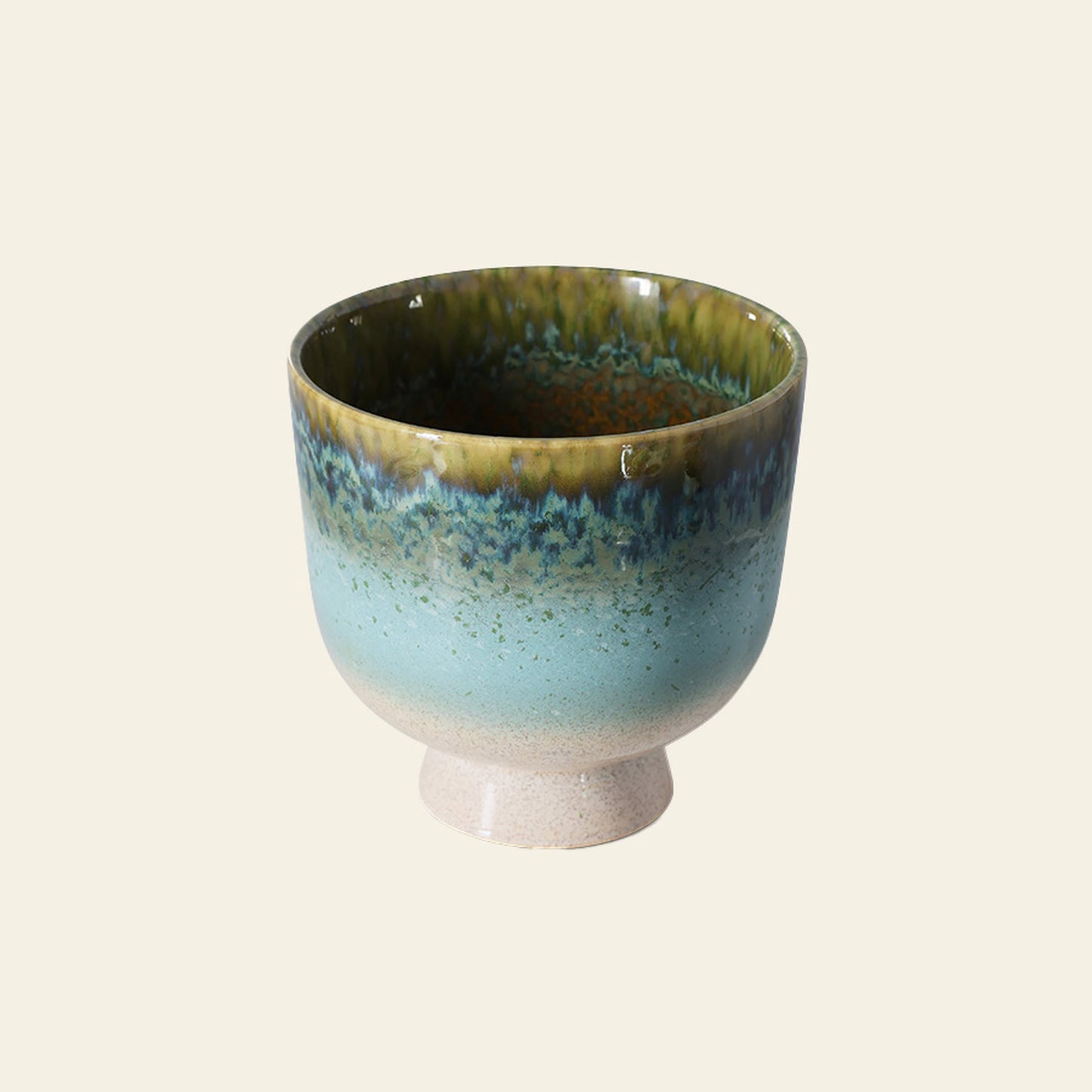 Retro Flower Pot - Lagoon
