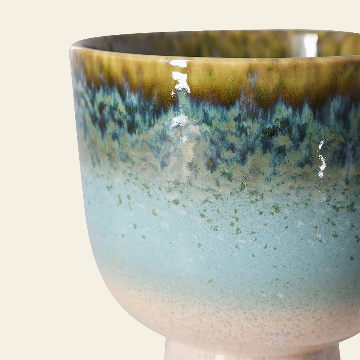 Retro Flower Pot - Lagoon