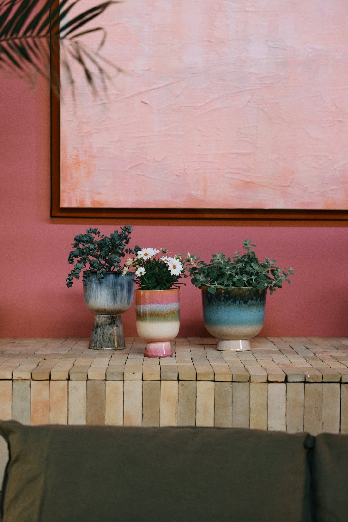 Retro Flower Pot - Lagoon