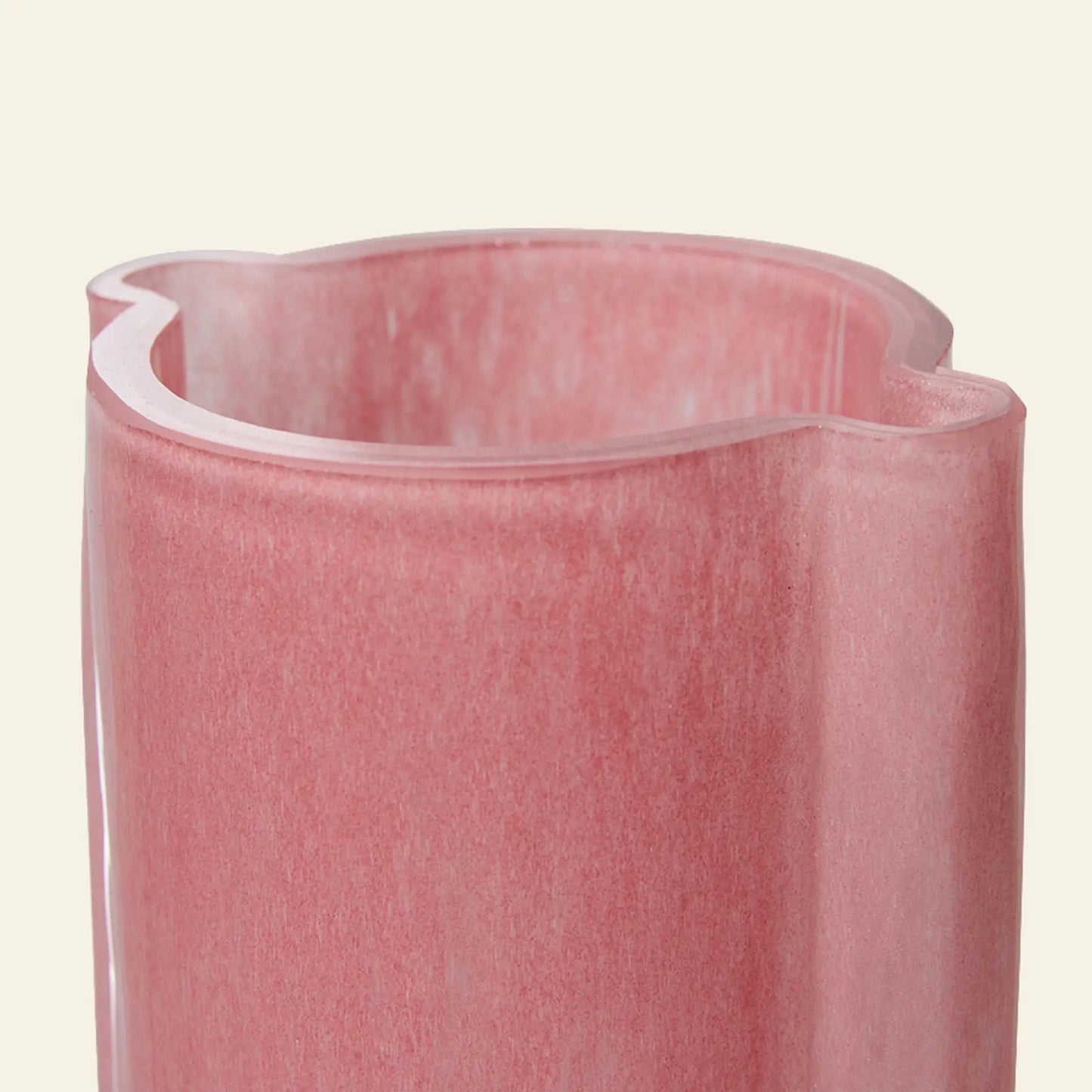 Glass Vase Flamingo Pink