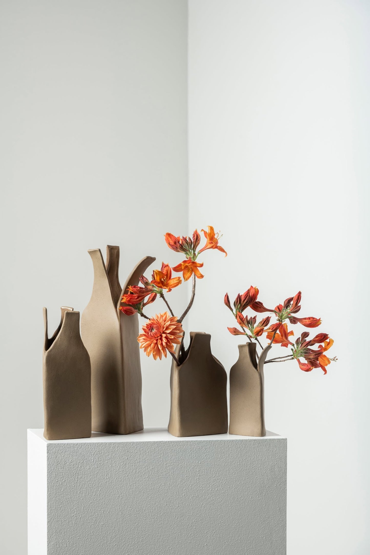 Flower Bottles Vase XS - Brown