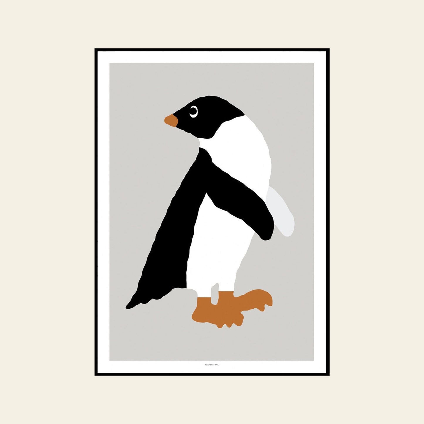 Penguin Grey Poster (30x40)