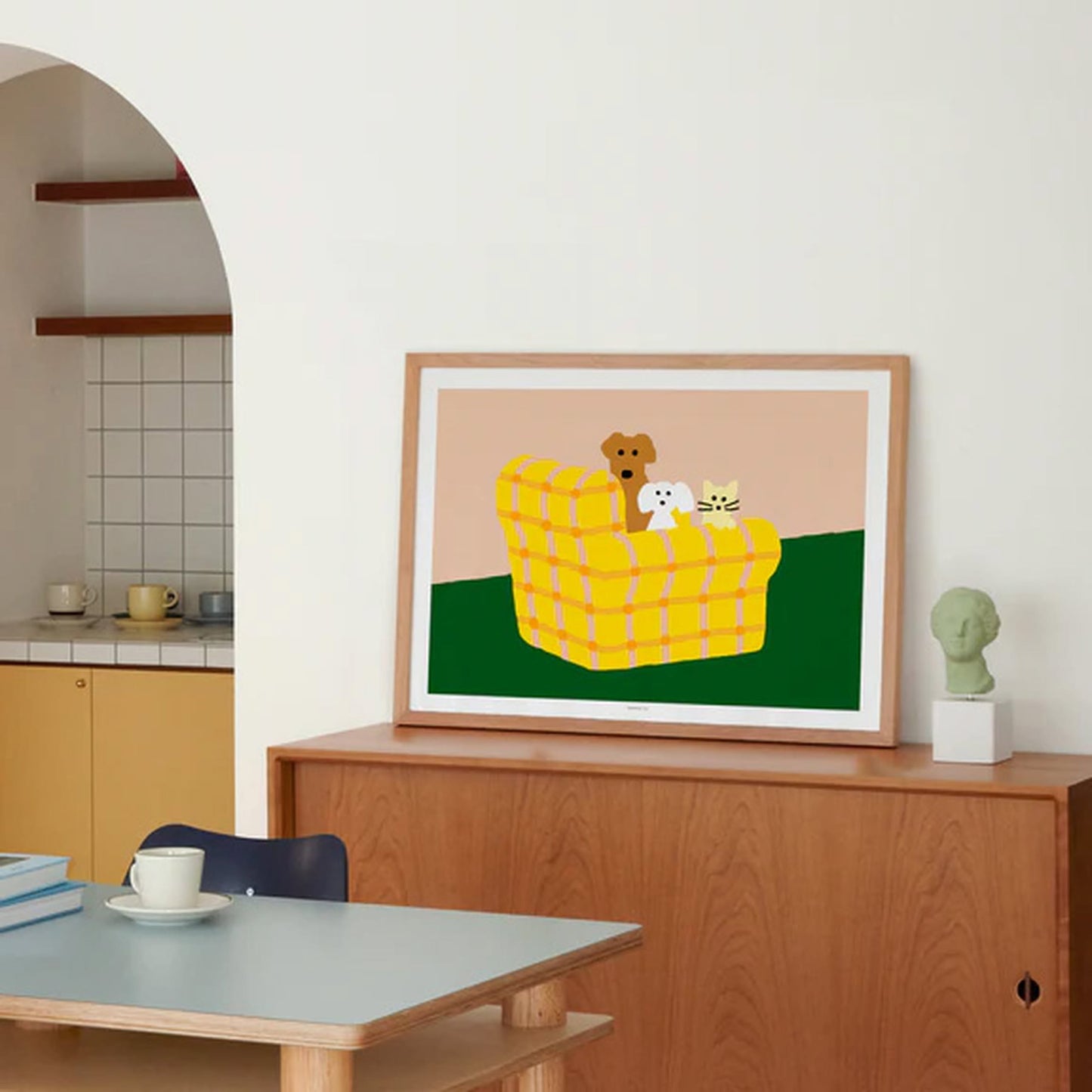 Armchair Dogs & Cat Poster (30x40)