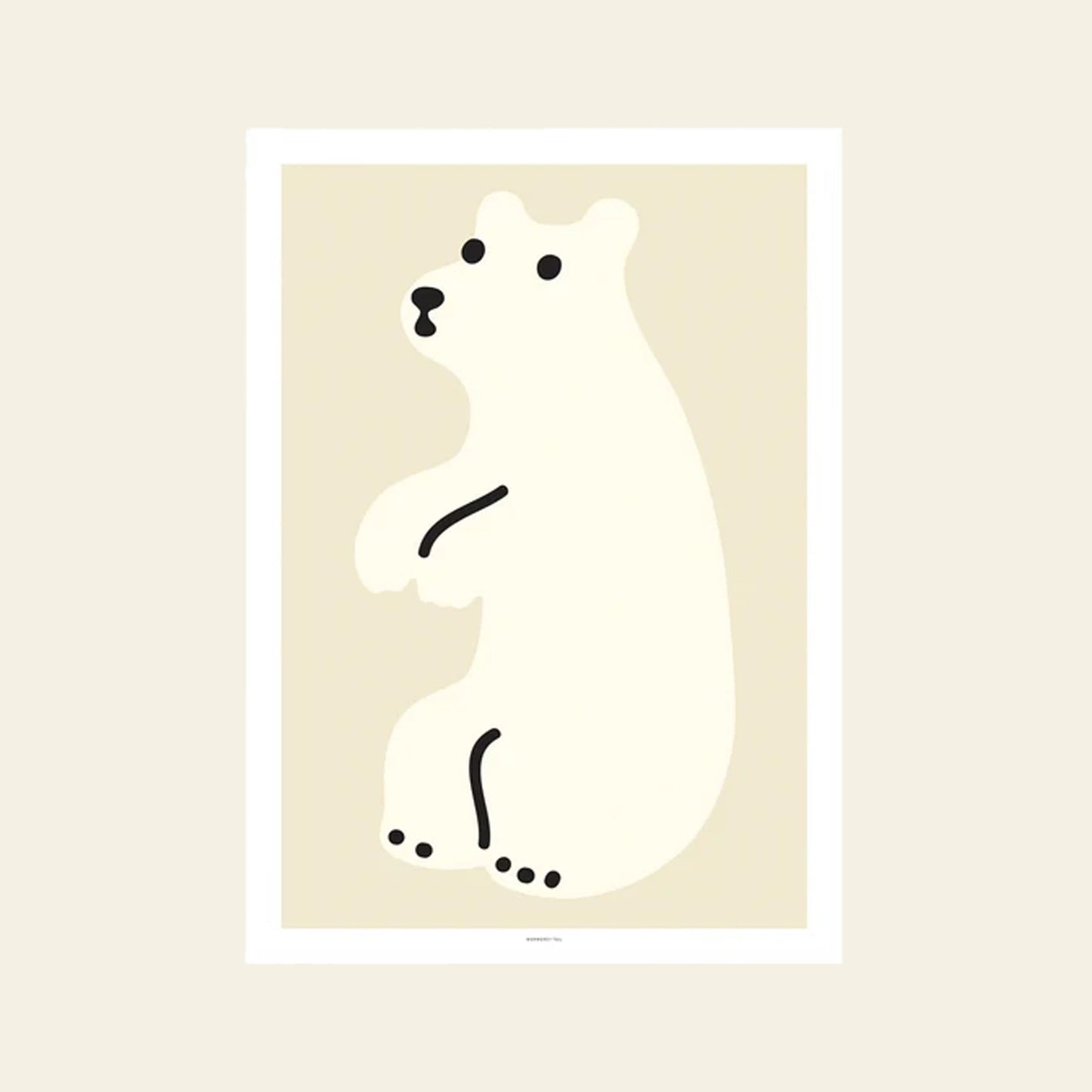 Huggy Bear Cream Poster (30x40)