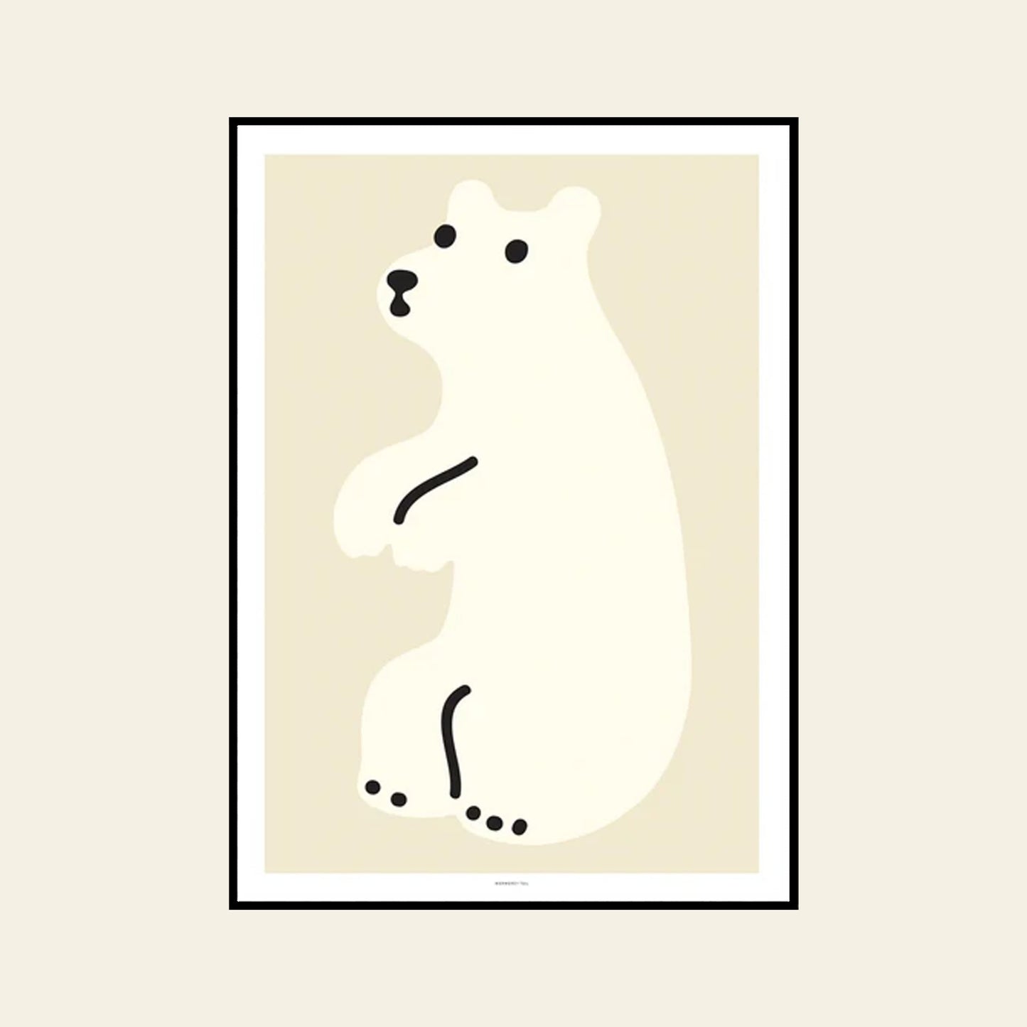Huggy Bear Cream Poster (30x40)