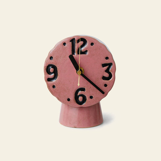 Retro Ceramic Clock - Pink