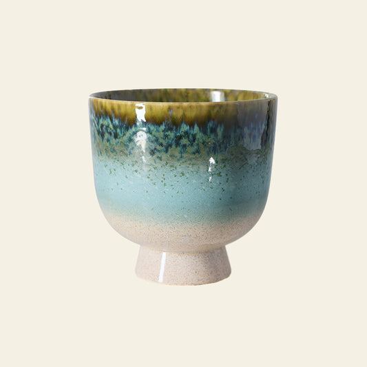 Retro Flower Pot - Lagoon