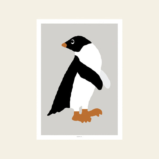 Penguin Grey Poster (30x40)