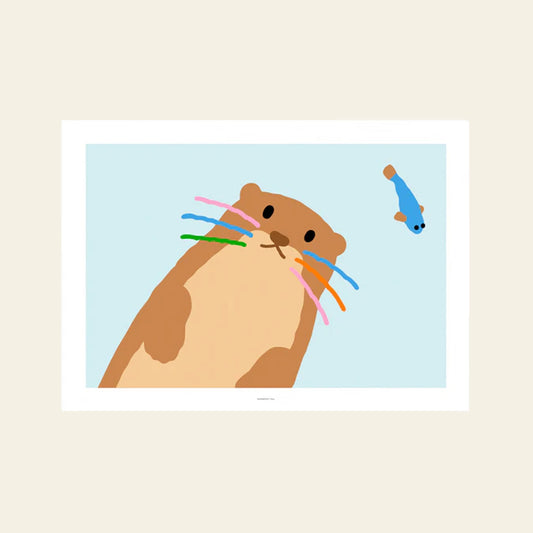 Otter Light Blue Poster (30x40)
